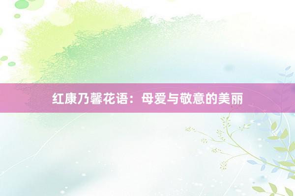 红康乃馨花语：母爱与敬意的美丽